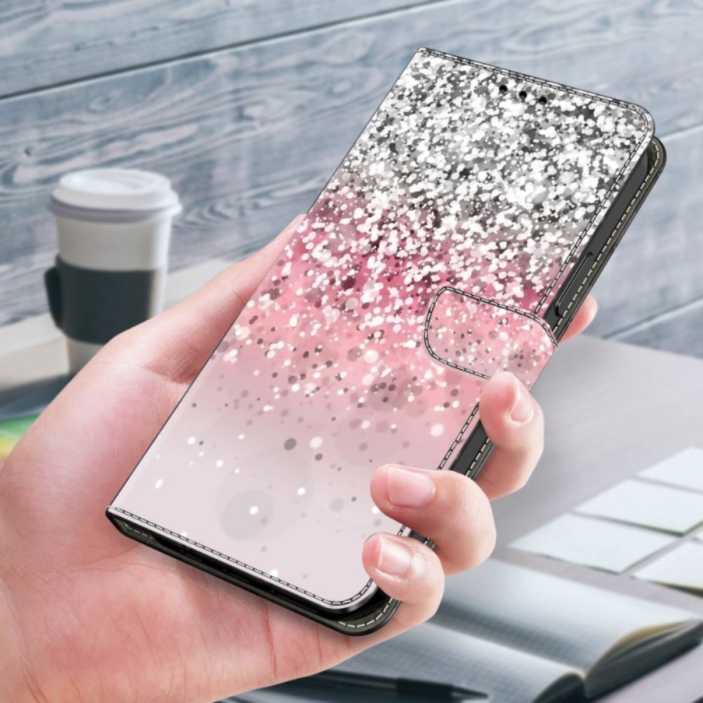 Folio-hoesje Xiaomi 14 Pro Telefoonhoesje Glitter Met Verloop