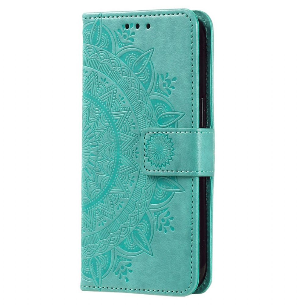 Folio-hoesje Xiaomi 14 Pro Telefoonhoesje Mandala Zon Met Riem