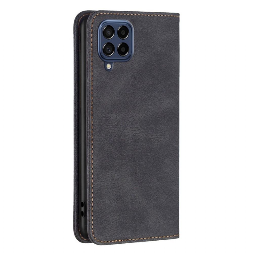 Bescherming Hoesje voor Samsung Galaxy M53 5G Folio-hoesje Binfen Kleur Rfid Leereffect