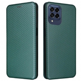 Bescherming Hoesje voor Samsung Galaxy M53 5G Folio-hoesje Koolstofvezel