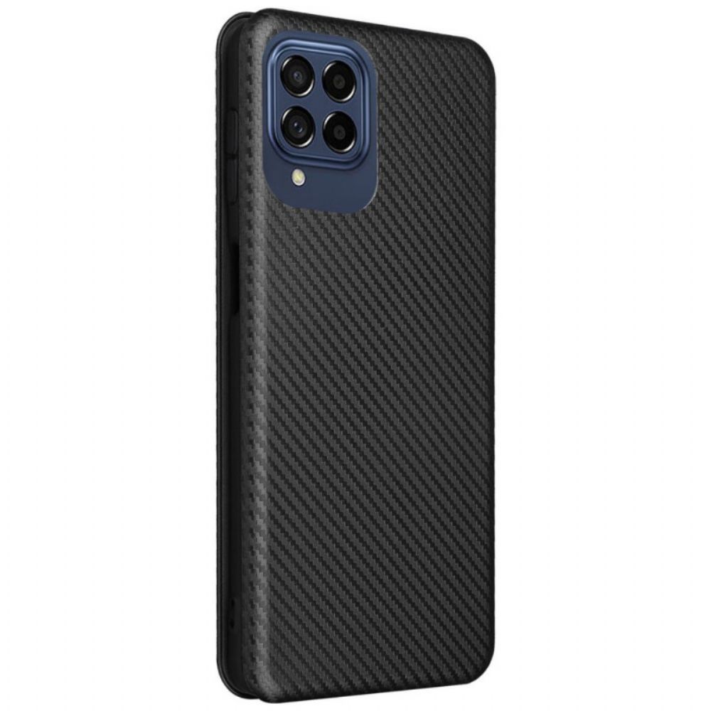 Bescherming Hoesje voor Samsung Galaxy M53 5G Folio-hoesje Koolstofvezel