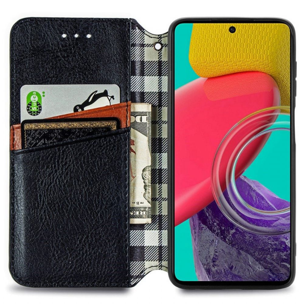 Bescherming Hoesje voor Samsung Galaxy M53 5G Folio-hoesje Ledereffectpatroon