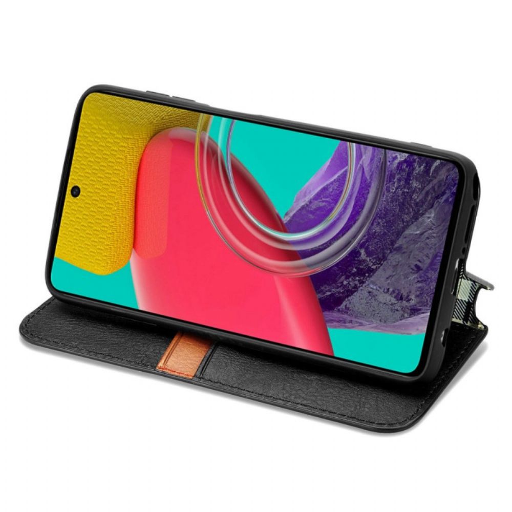 Bescherming Hoesje voor Samsung Galaxy M53 5G Folio-hoesje Ledereffectpatroon