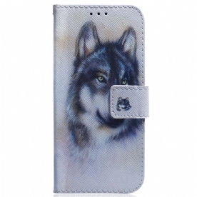 Flip Case voor Samsung Galaxy M53 5G Aquarel Hond