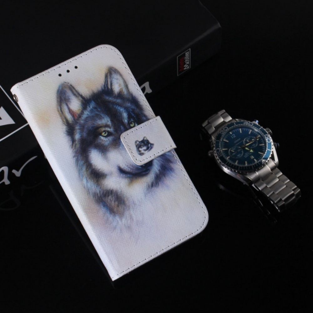 Flip Case voor Samsung Galaxy M53 5G Aquarel Hond