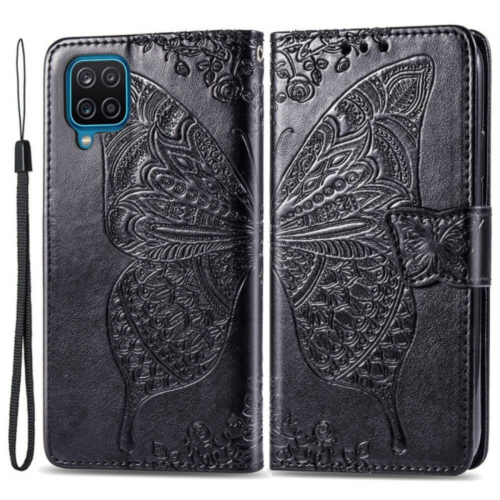 Flip Case voor Samsung Galaxy M53 5G Barokke Vlinder