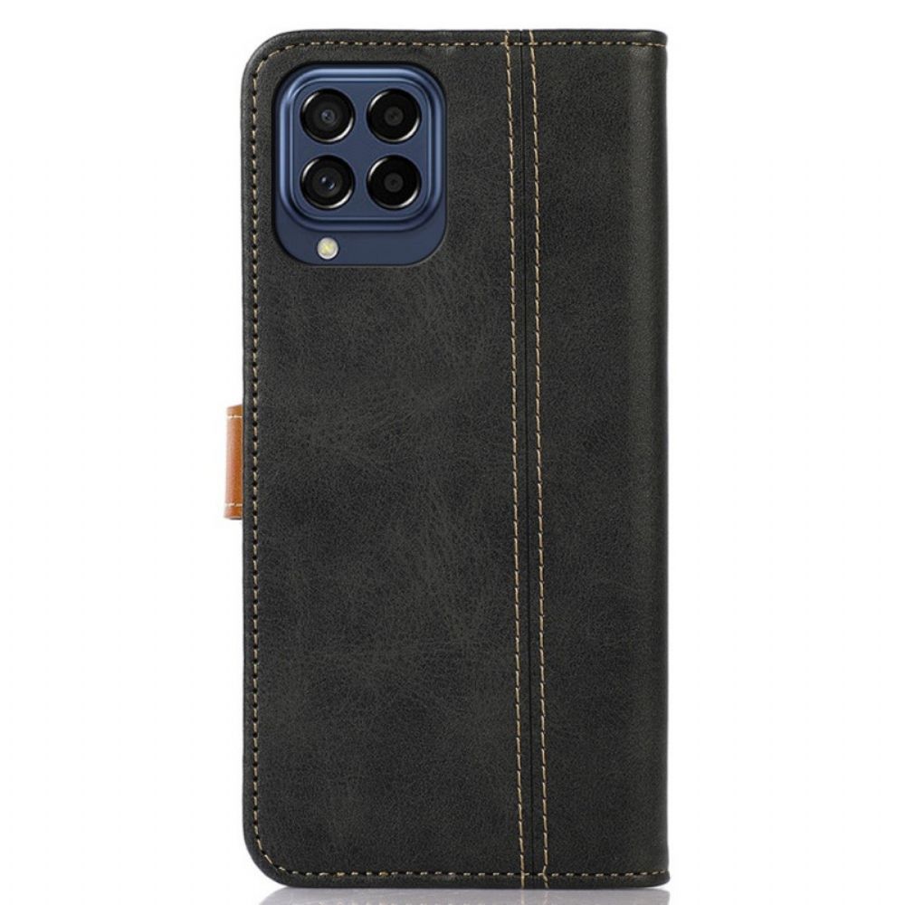 Flip Case voor Samsung Galaxy M53 5G Vintage Riem