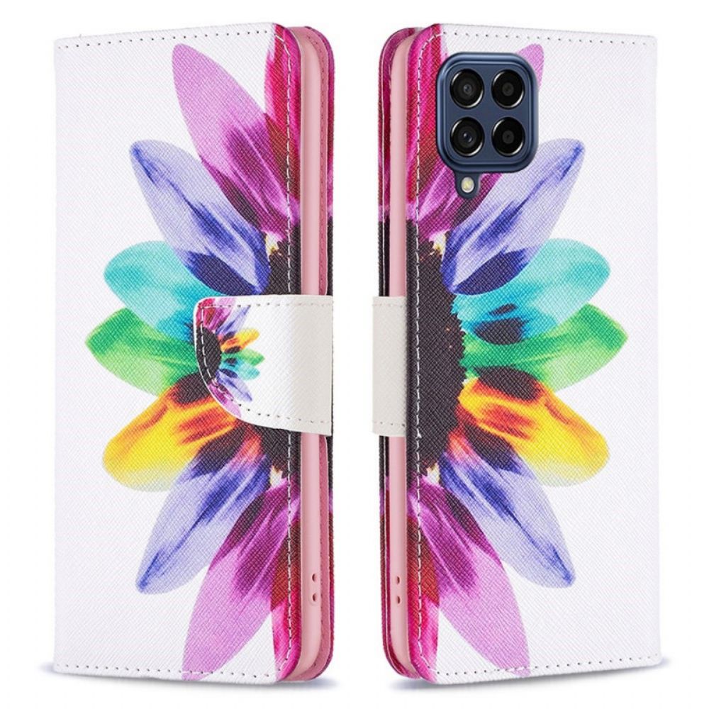 Folio-hoesje voor Samsung Galaxy M53 5G Aquarel Bloem