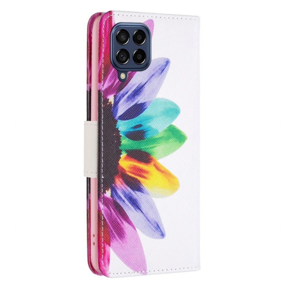 Folio-hoesje voor Samsung Galaxy M53 5G Aquarel Bloem