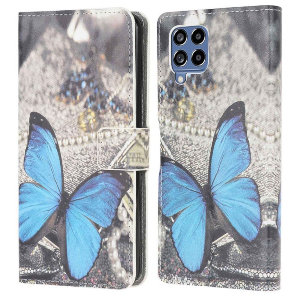 Folio-hoesje voor Samsung Galaxy M53 5G Blauwe Vlinder