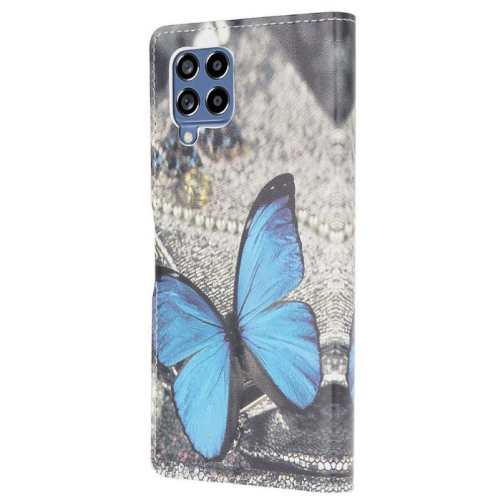 Folio-hoesje voor Samsung Galaxy M53 5G Blauwe Vlinder