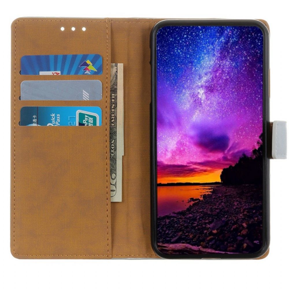 Folio-hoesje voor Samsung Galaxy M53 5G Eenvoudig Kunstleer