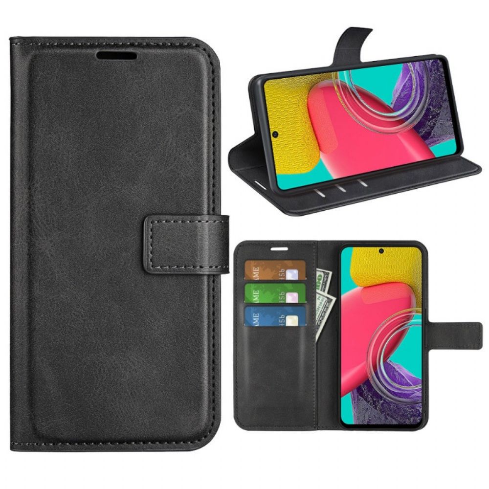 Folio-hoesje voor Samsung Galaxy M53 5G Extreem Slank Leereffect