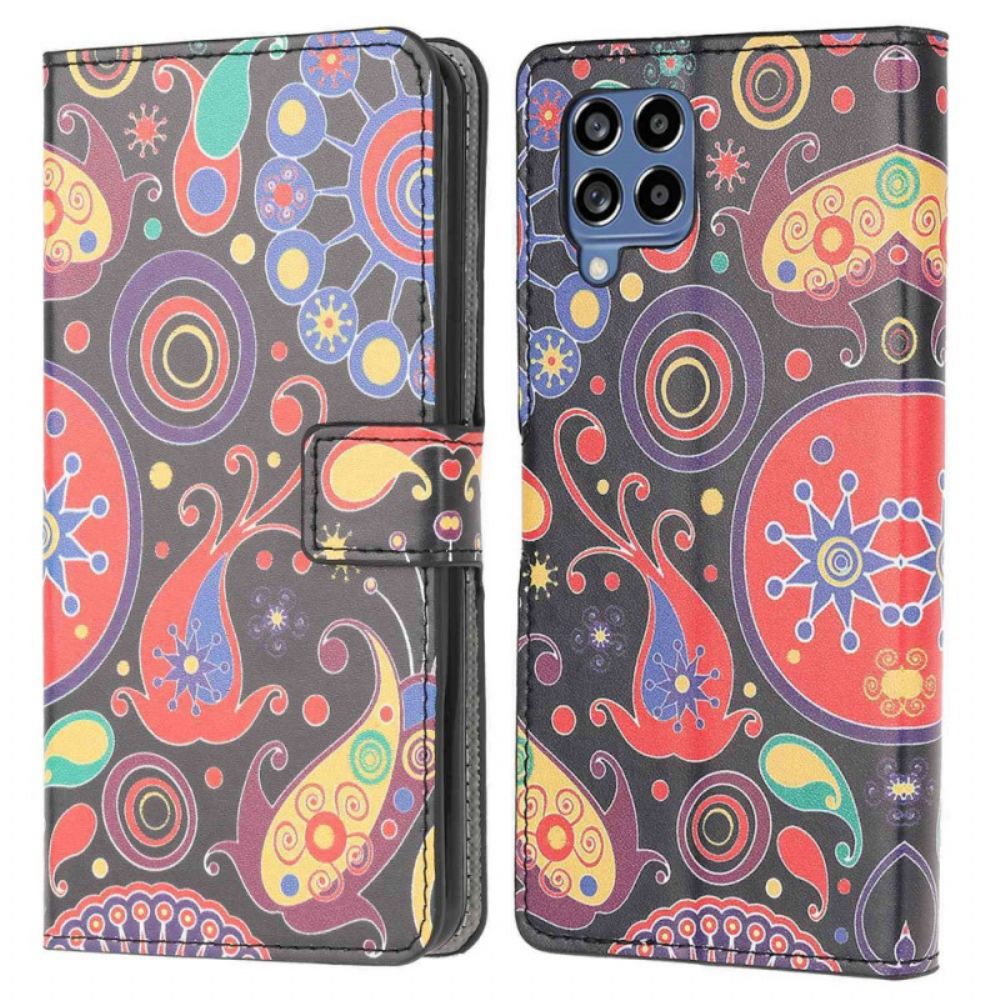 Folio-hoesje voor Samsung Galaxy M53 5G Galaxypatroon