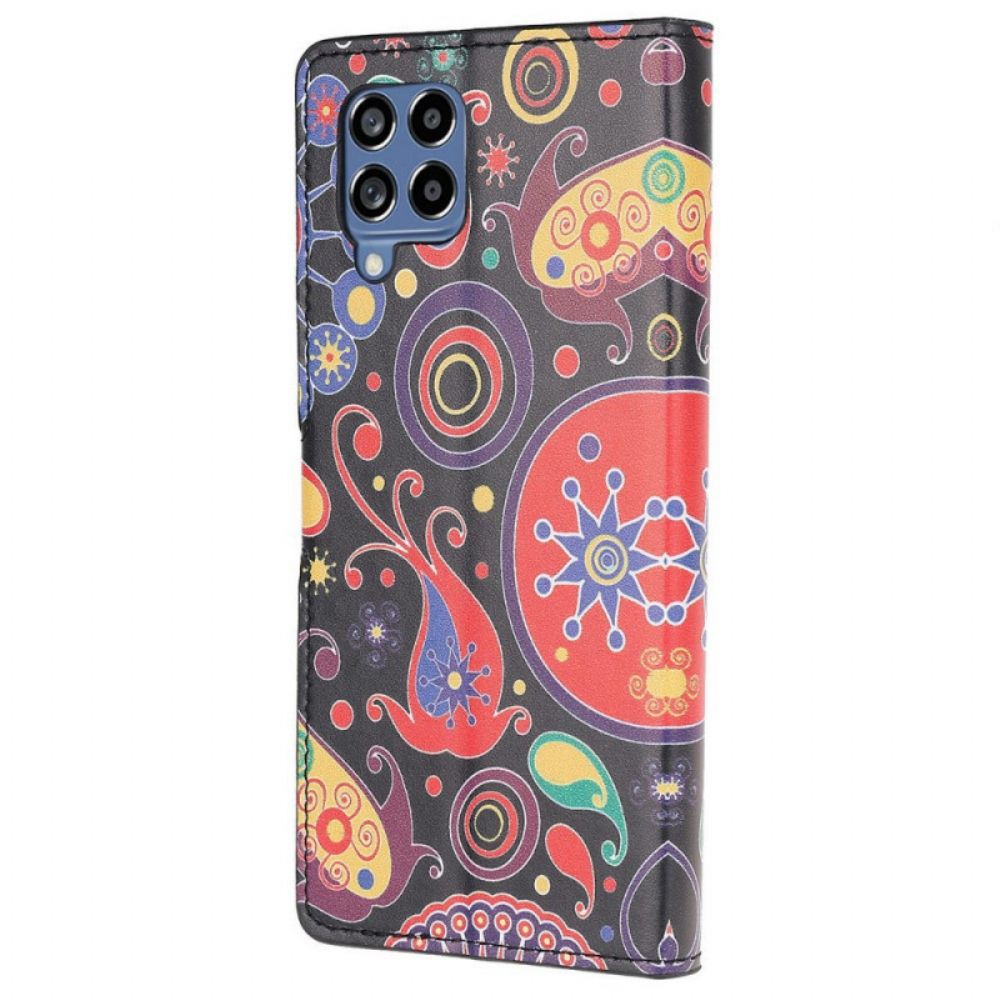 Folio-hoesje voor Samsung Galaxy M53 5G Galaxypatroon