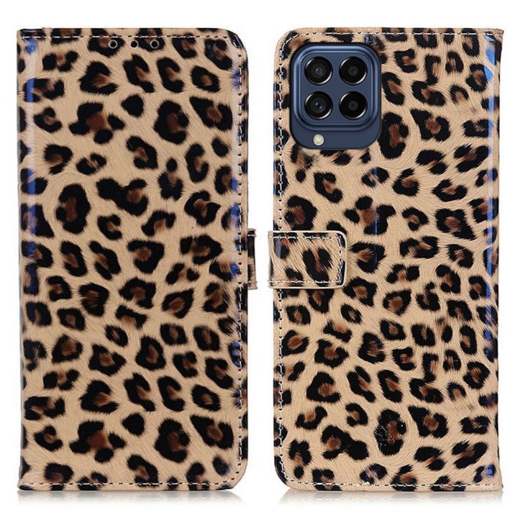 Folio-hoesje voor Samsung Galaxy M53 5G Klein Luipaardeffect