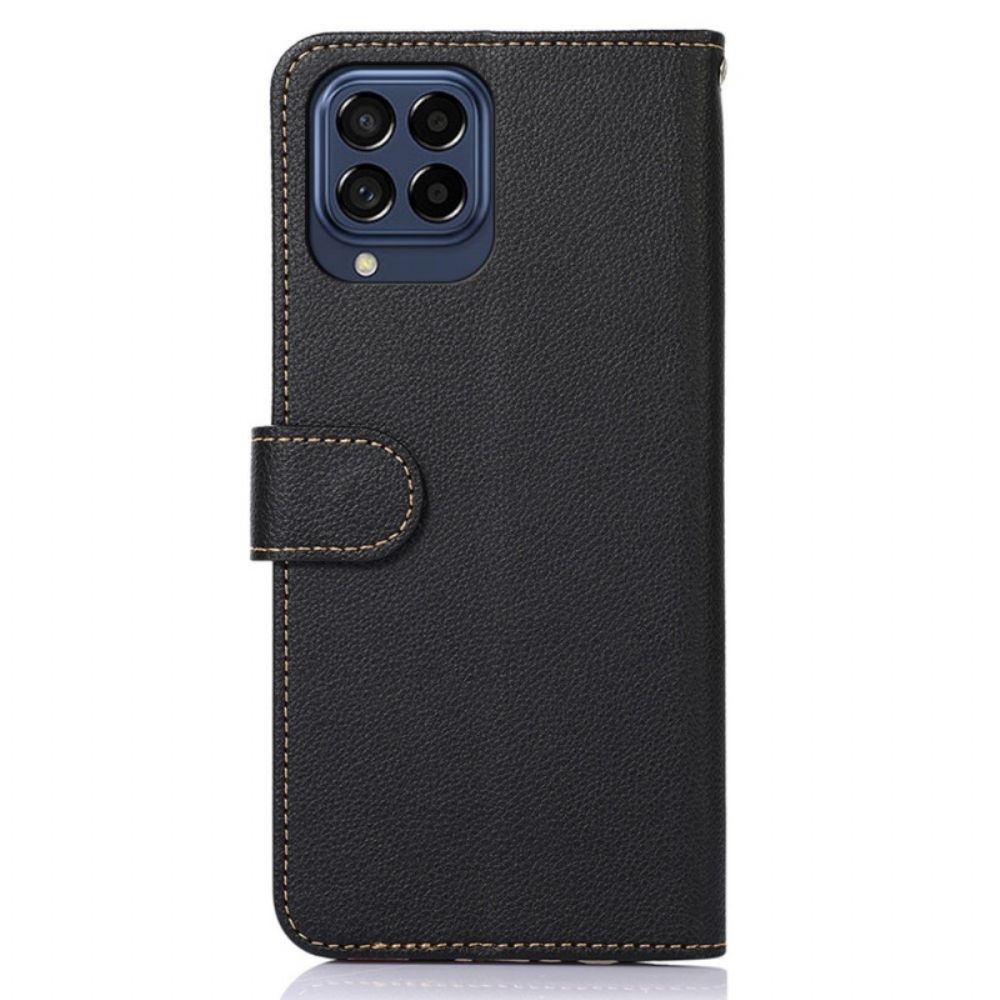 Folio-hoesje voor Samsung Galaxy M53 5G Liche-stijl Rfid Khazneh