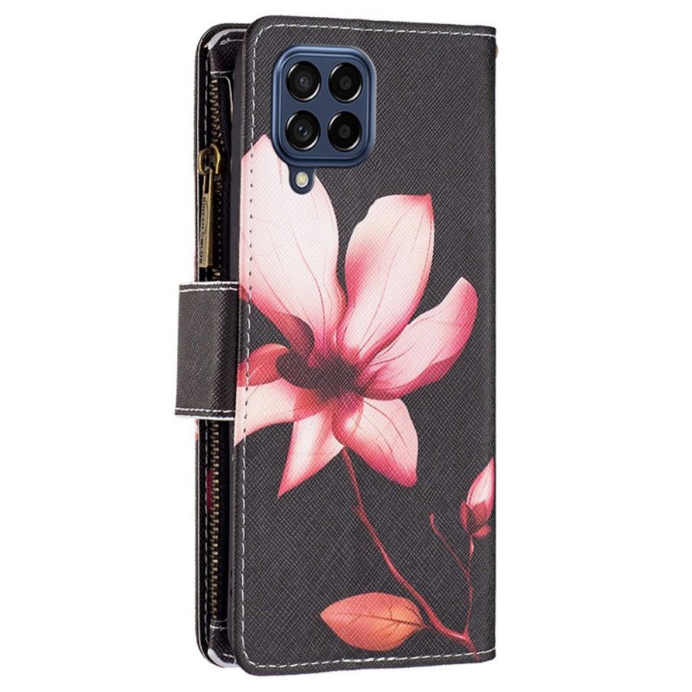 Folio-hoesje voor Samsung Galaxy M53 5G Portemonnee Leren Bloemen Portemonnee