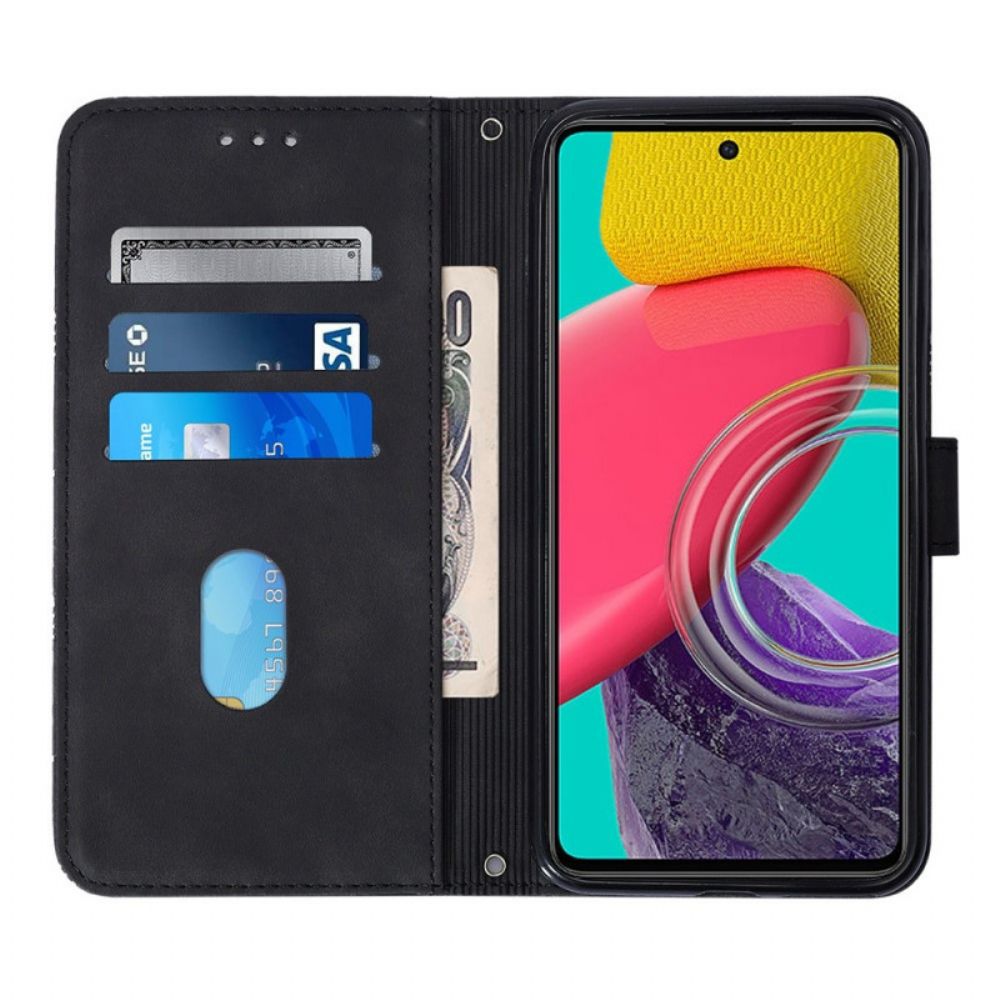 Folio-hoesje voor Samsung Galaxy M53 5G Schouder Driehoeken