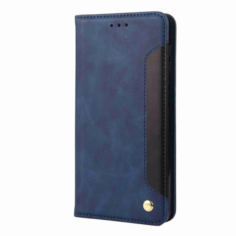 Folio-hoesje voor Samsung Galaxy M53 5G Tweekleurige Elegantie