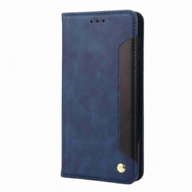 Folio-hoesje voor Samsung Galaxy M53 5G Tweekleurige Elegantie