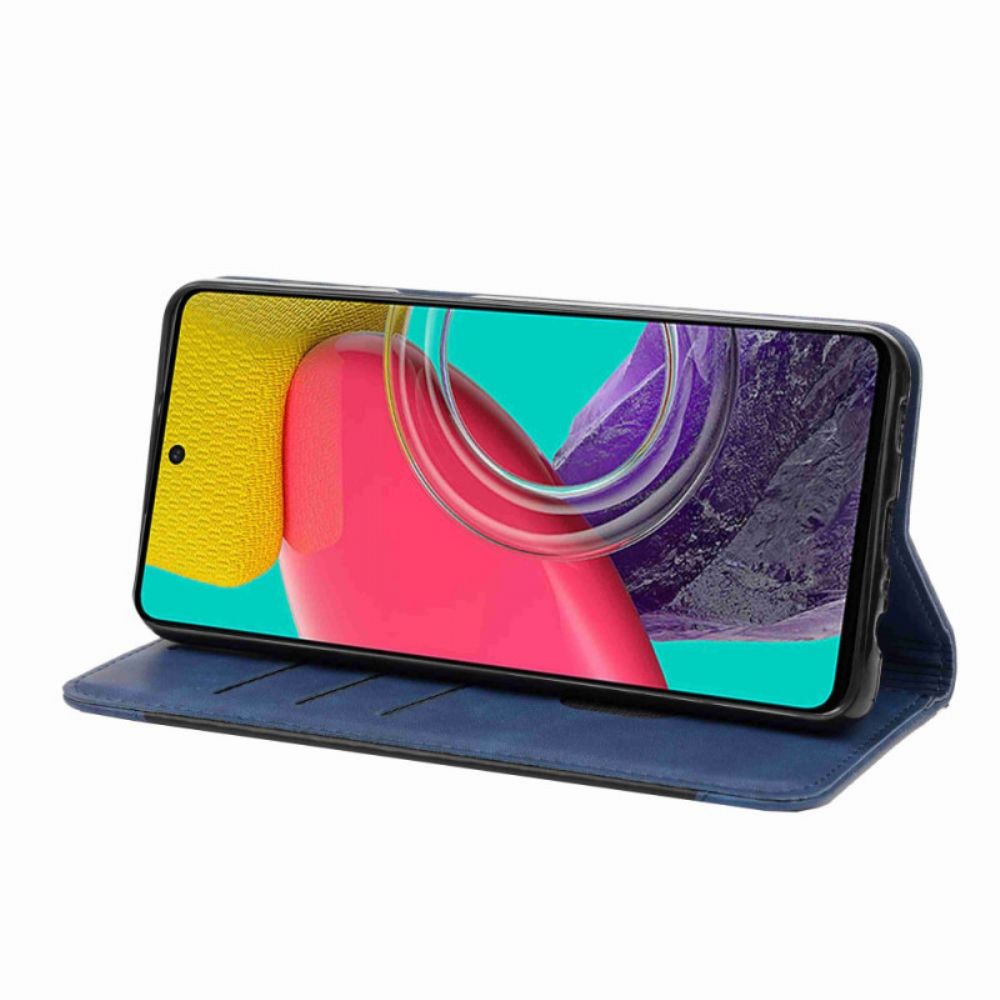 Folio-hoesje voor Samsung Galaxy M53 5G Tweekleurige Elegantie