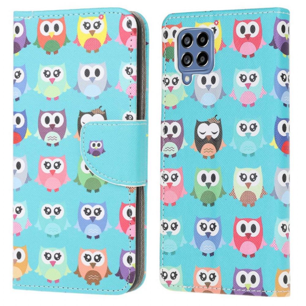 Folio-hoesje voor Samsung Galaxy M53 5G Uil Stam