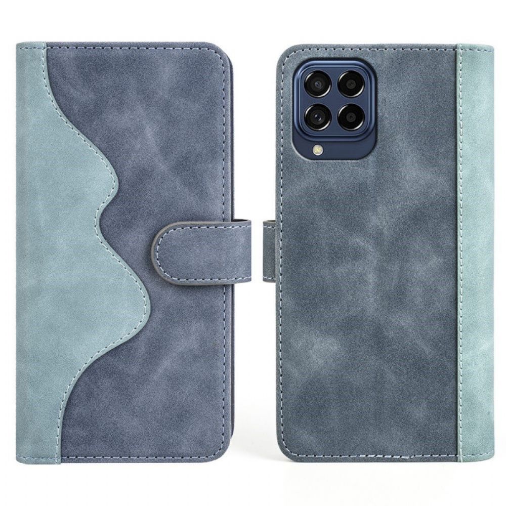 Folio-hoesje voor Samsung Galaxy M53 5G Wave Lederen Stijl