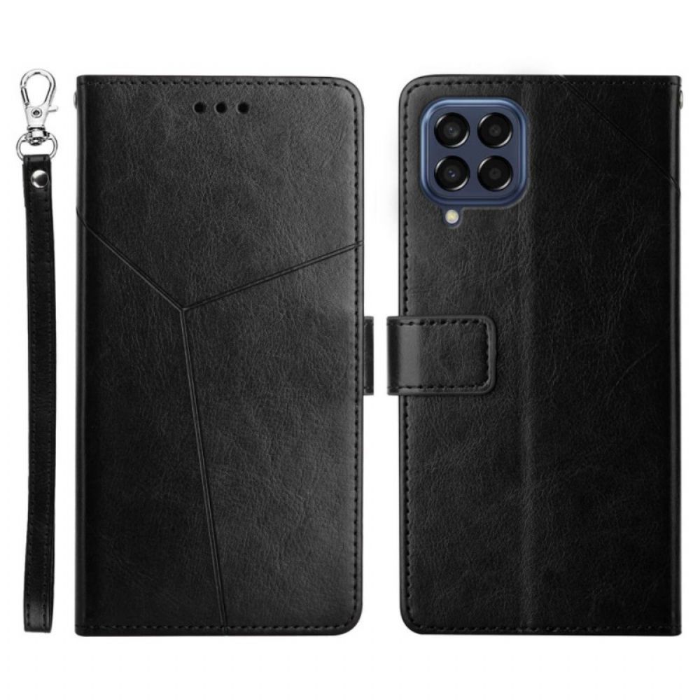 Folio-hoesje voor Samsung Galaxy M53 5G Y Design Lederen Stijl