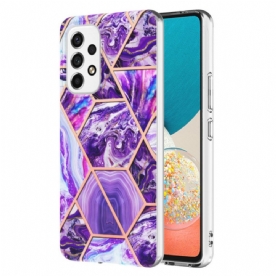 Hoesje voor Samsung Galaxy M53 5G Flitsachtig Geometrisch Marmer