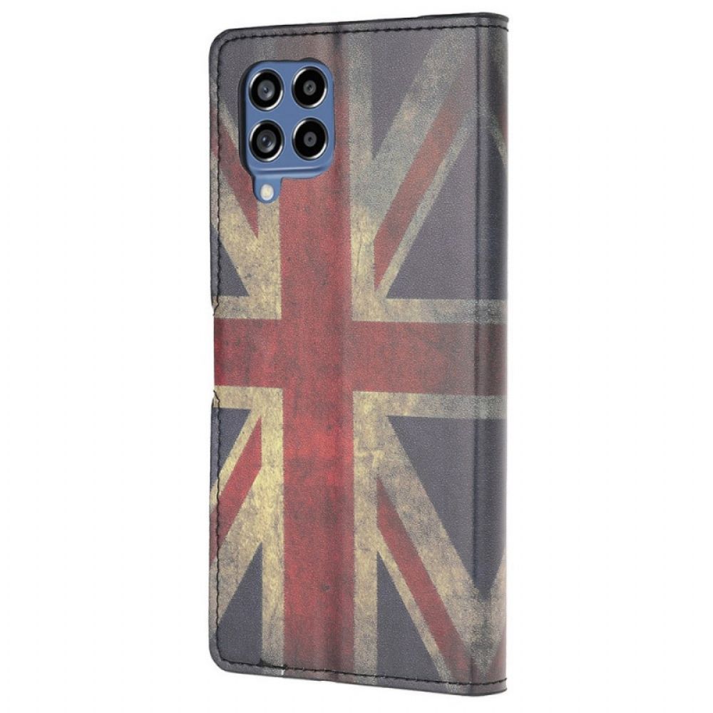 Leren Hoesje voor Samsung Galaxy M53 5G Engelse Vlag