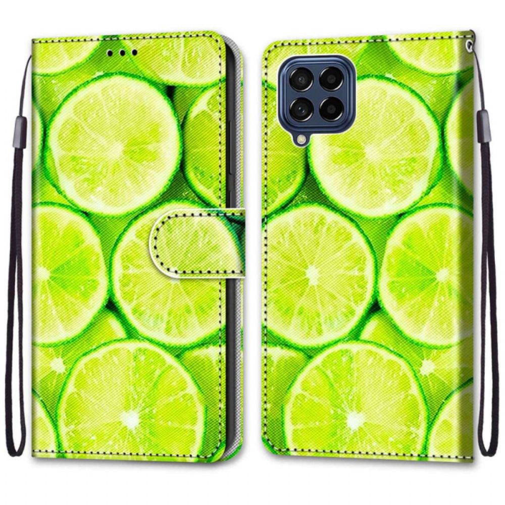 Leren Hoesje voor Samsung Galaxy M53 5G Limoen