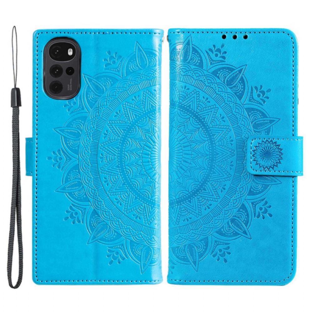 Leren Hoesje voor Samsung Galaxy M53 5G Zon Mandala