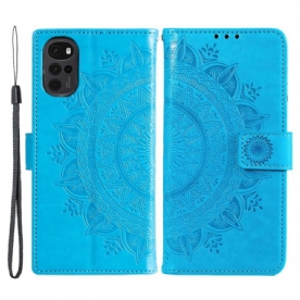 Leren Hoesje voor Samsung Galaxy M53 5G Zon Mandala