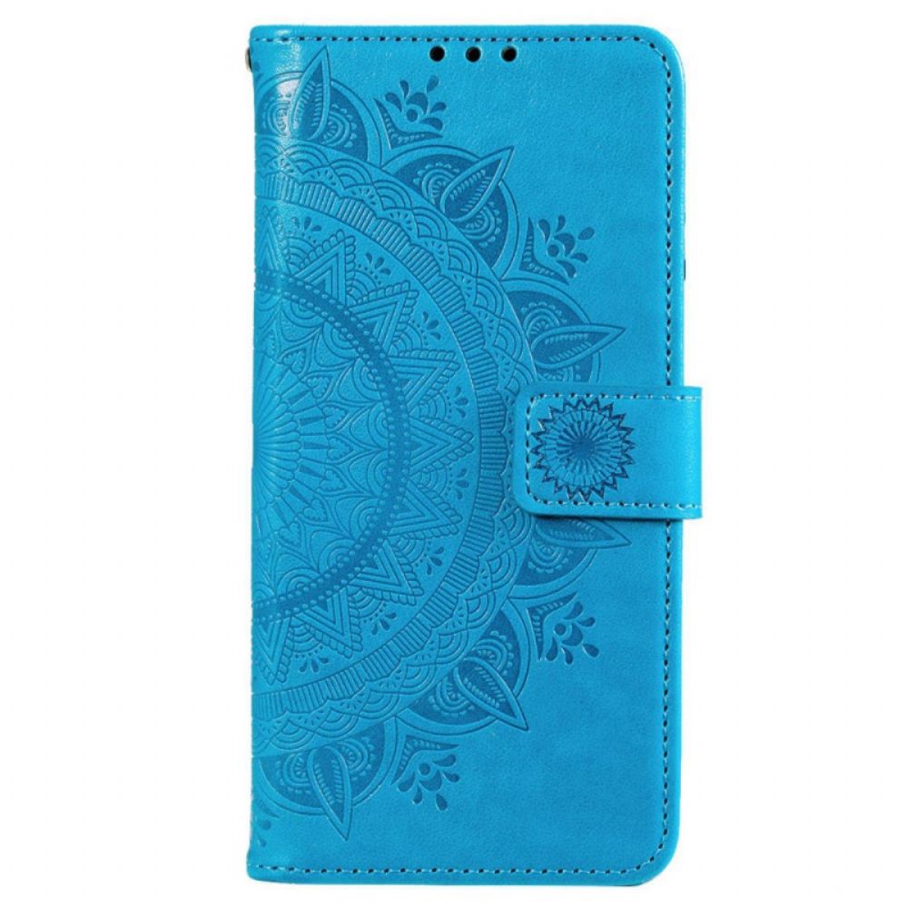 Leren Hoesje voor Samsung Galaxy M53 5G Zon Mandala