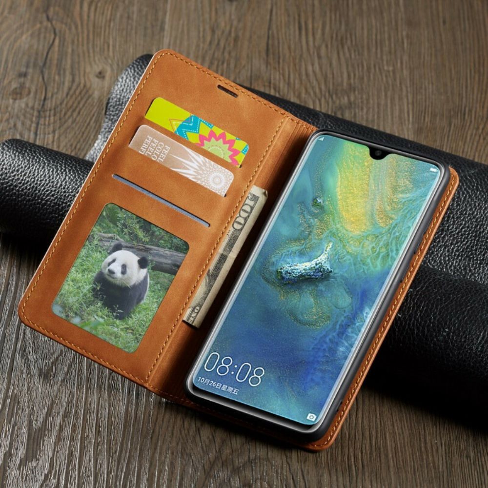 Bescherming Hoesje voor Huawei Mate 20 Folio-hoesje Lederen Effect Forwenw