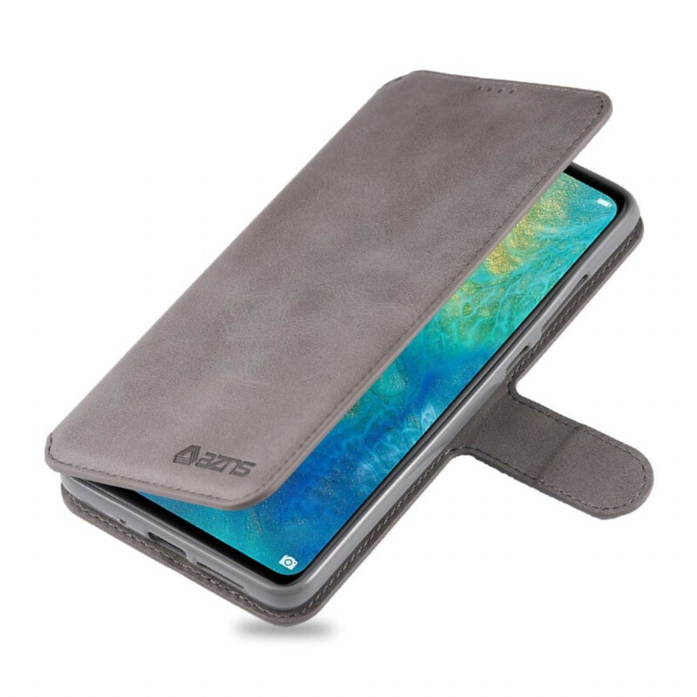 Folio-hoesje voor Huawei Mate 20 Azns Leereffect