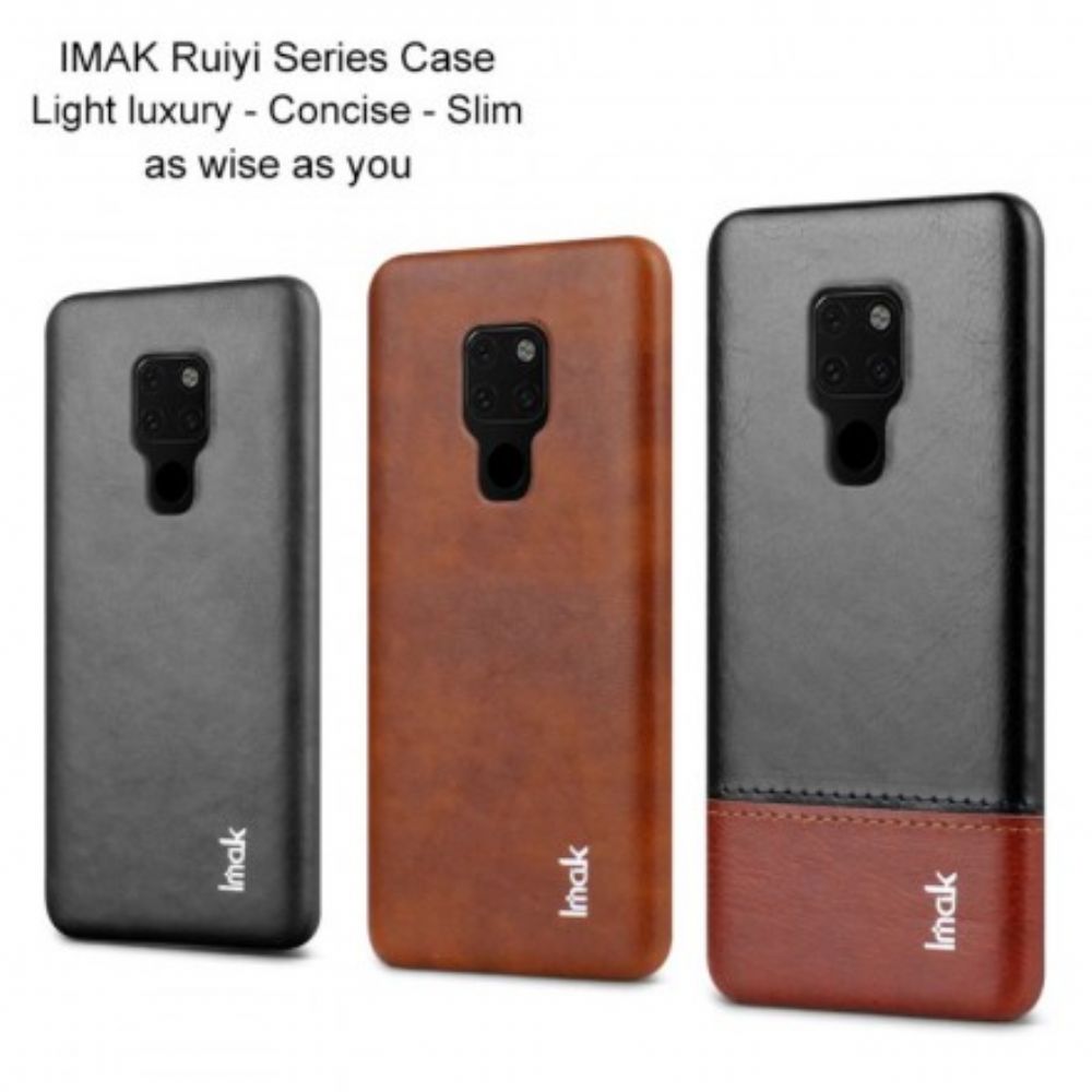 Hoesje voor Huawei Mate 20 Imak Ruiyi-serie Leereffect