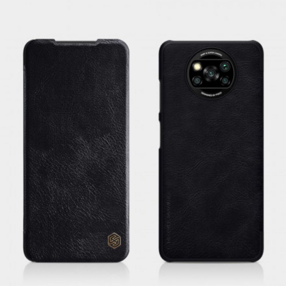 Bescherming Hoesje voor Poco X3 / X3 Pro / X3 NFC Folio-hoesje Nillkin Qin-serie