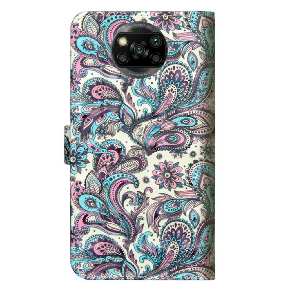 Flip Case voor Poco X3 / X3 Pro / X3 NFC Bloemen Patronen