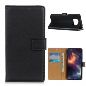 Flip Case voor Poco X3 / X3 Pro / X3 NFC Eenvoudig Kunstleer