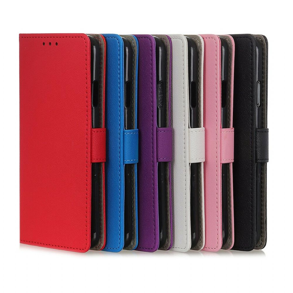 Folio-hoesje voor Poco X3 / X3 Pro / X3 NFC Eenvoudig Glanzend Leereffect