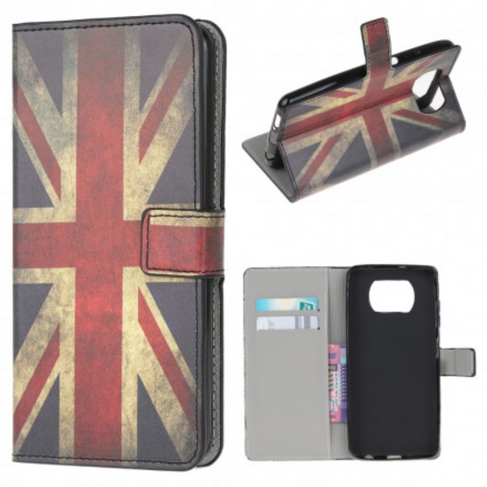 Folio-hoesje voor Poco X3 / X3 Pro / X3 NFC Engeland Vlag