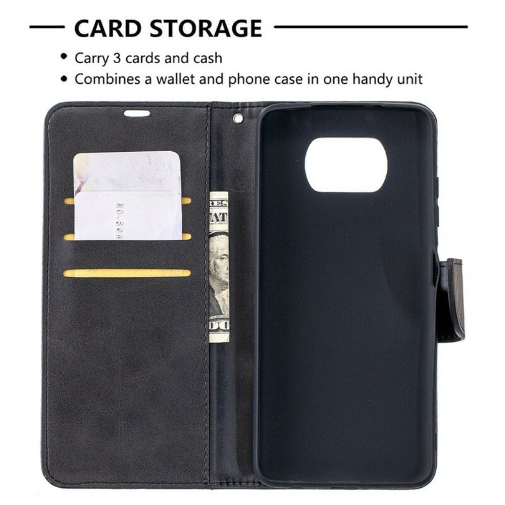 Folio-hoesje voor Poco X3 / X3 Pro / X3 NFC Flip Case Gladde Schuine Klep