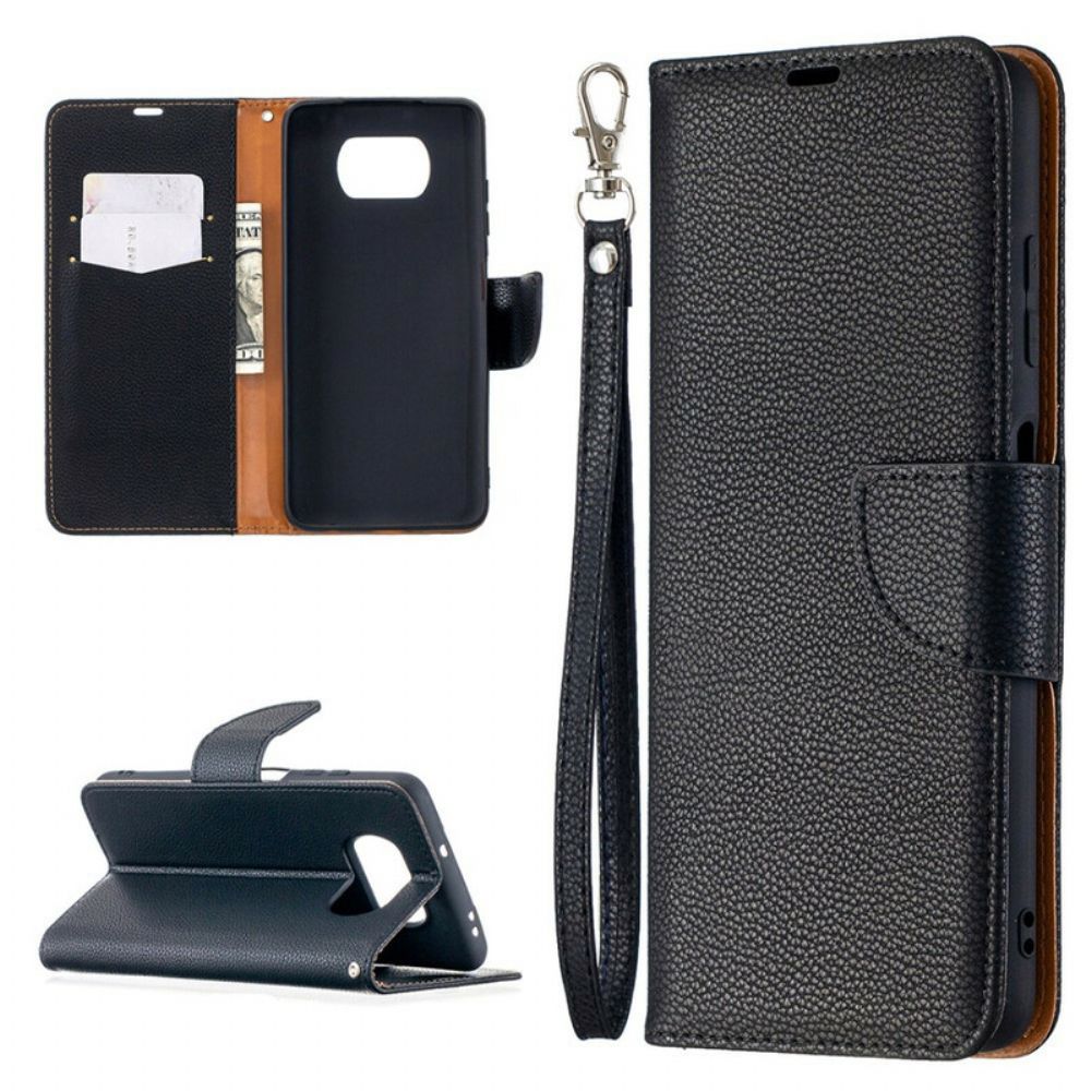 Folio-hoesje voor Poco X3 / X3 Pro / X3 NFC Flip Case Litchi Flap Schuin