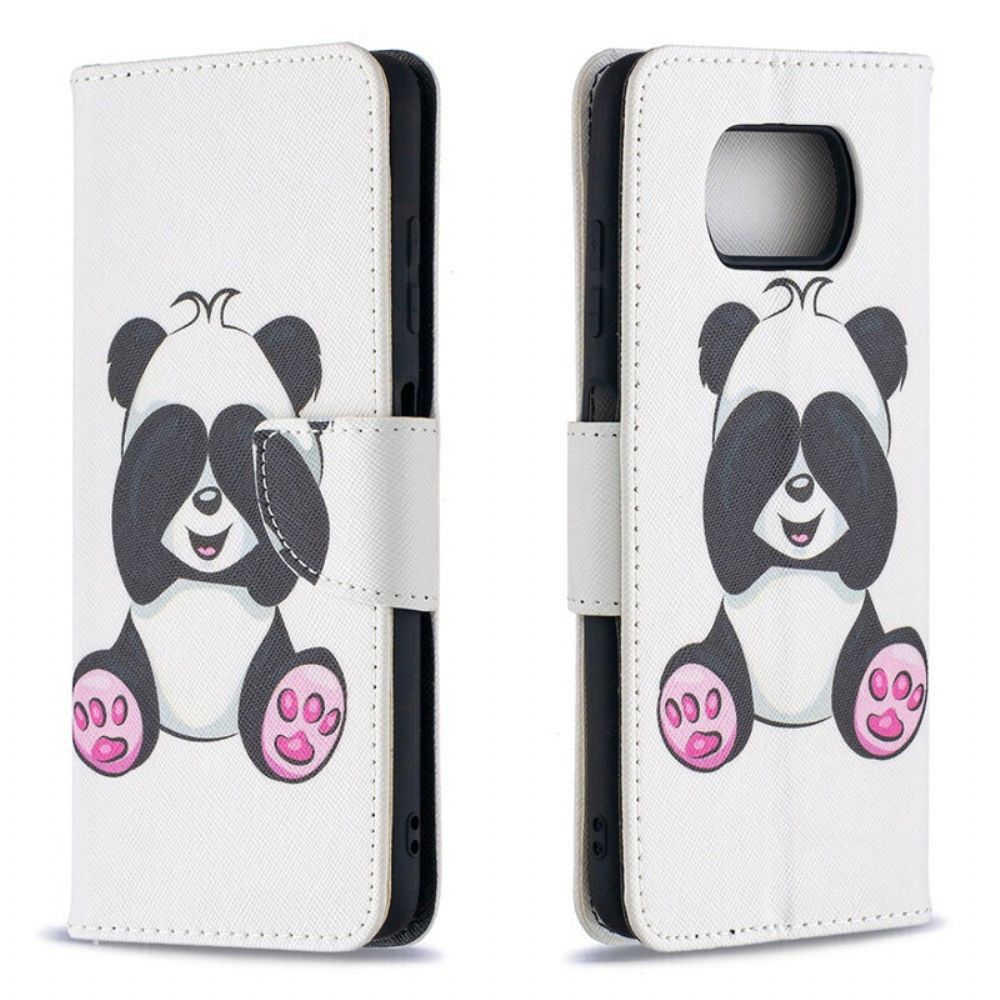 Folio-hoesje voor Poco X3 / X3 Pro / X3 NFC Panda Plezier