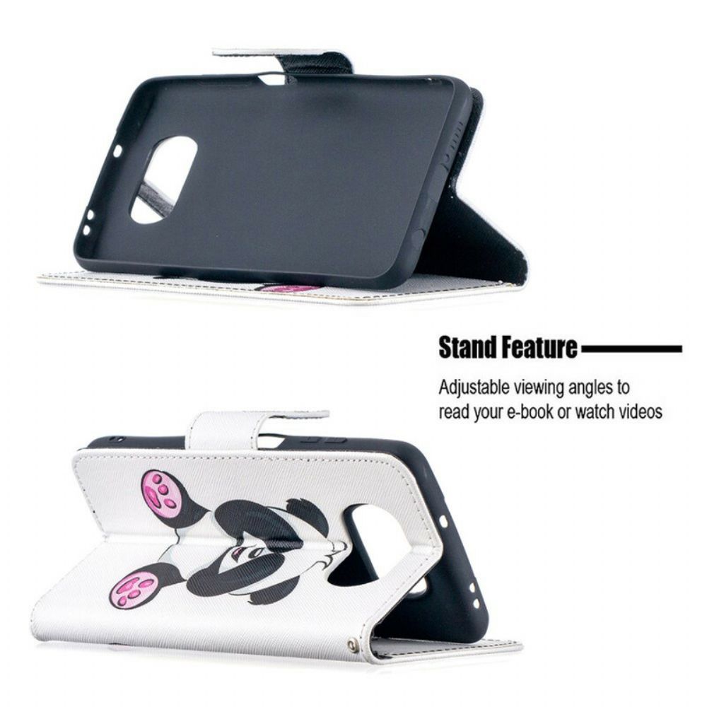 Folio-hoesje voor Poco X3 / X3 Pro / X3 NFC Panda Plezier