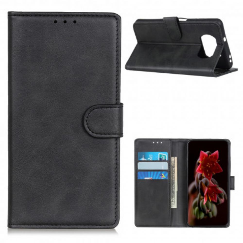 Folio-hoesje voor Poco X3 / X3 Pro / X3 NFC Retro Mat Leereffect