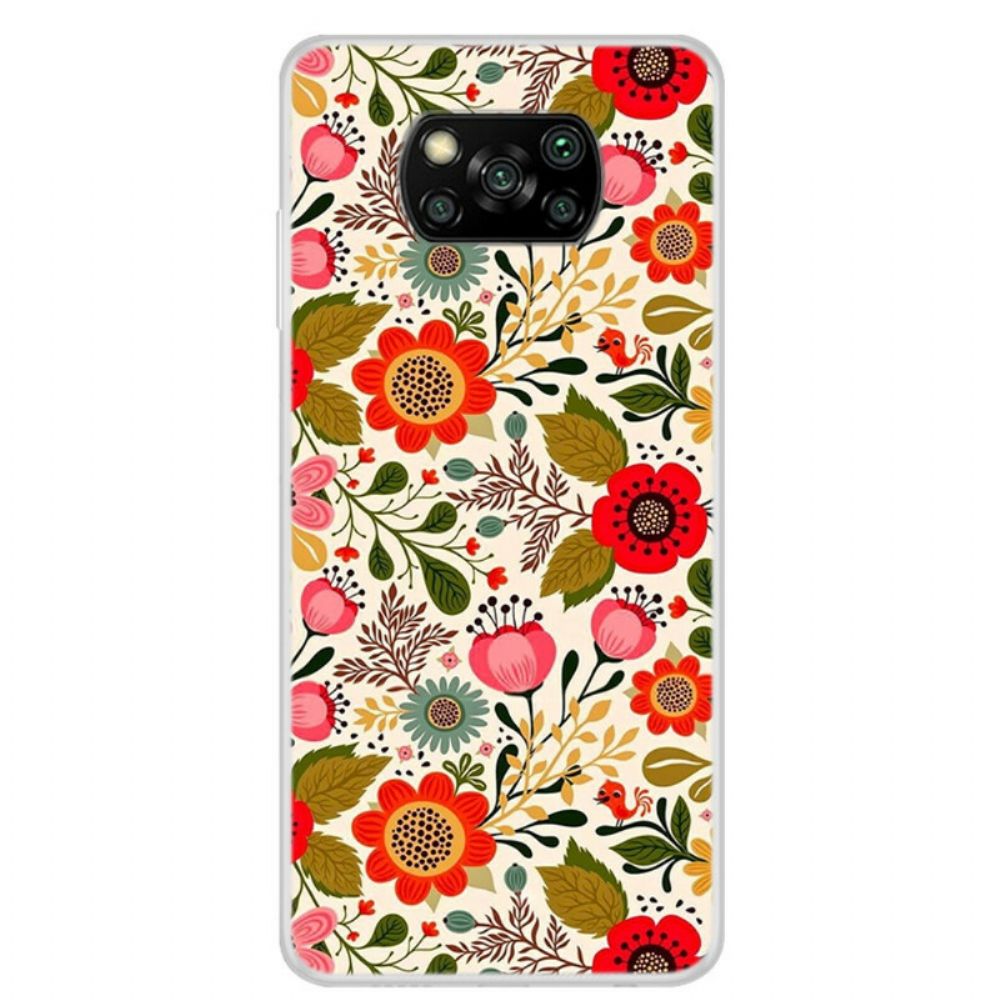 Hoesje voor Poco X3 / X3 Pro / X3 NFC Bloemen Tapijt