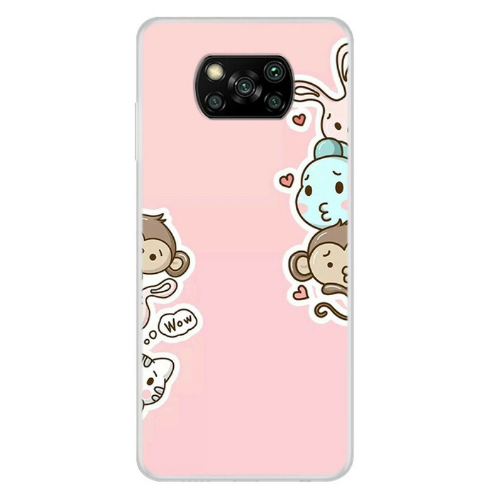 Hoesje voor Poco X3 / X3 Pro / X3 NFC Dieren Wow